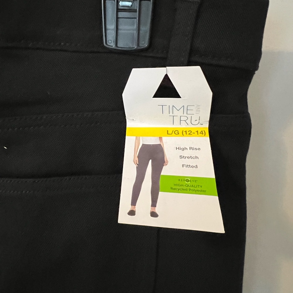 Black High Rise Fitted Denim Leggings